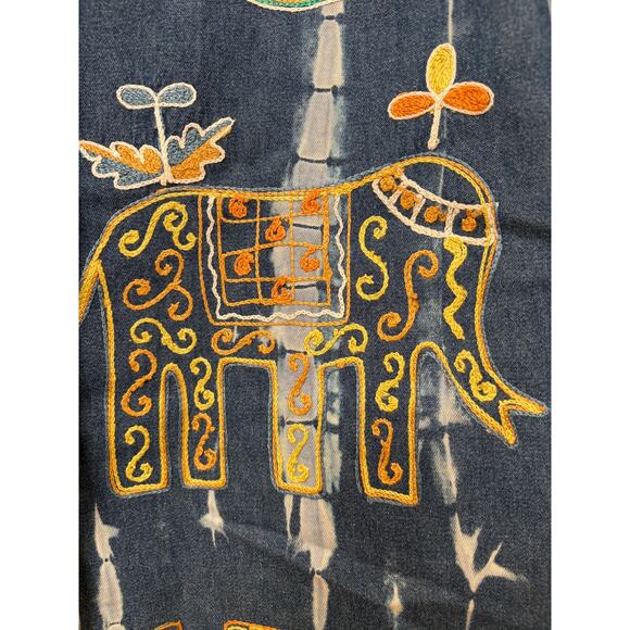 VTG Medium Sandy Starkman Embroidered Women's Jacket Elephants Cotton  EUC - Picture 2 of 9